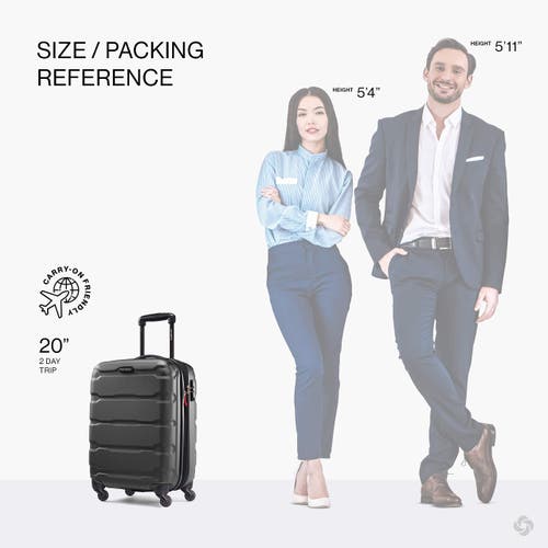 Samsonite Omni Pc Carry-on 20-inch Hardside Expandable Luggage With Spinner Wheels
