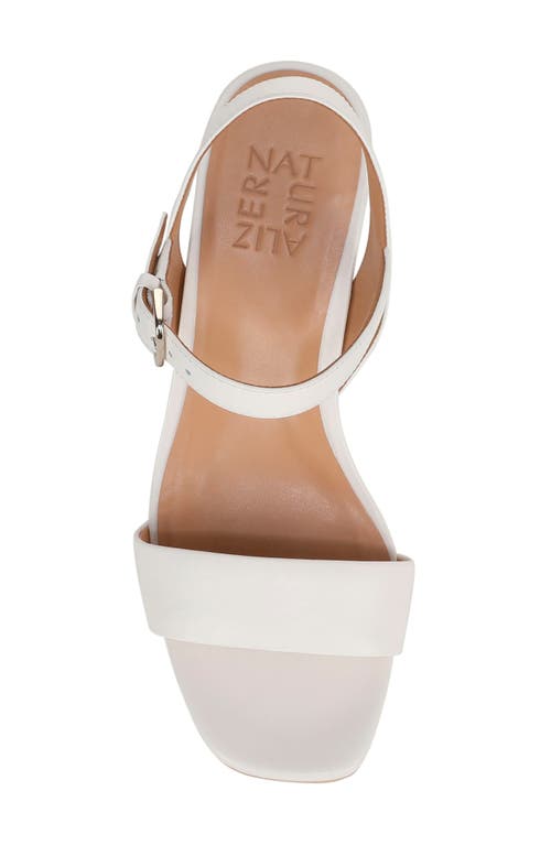 Naturalizer Women's Rose Block Heel Open Square Toe Platform Sandals In Warm White