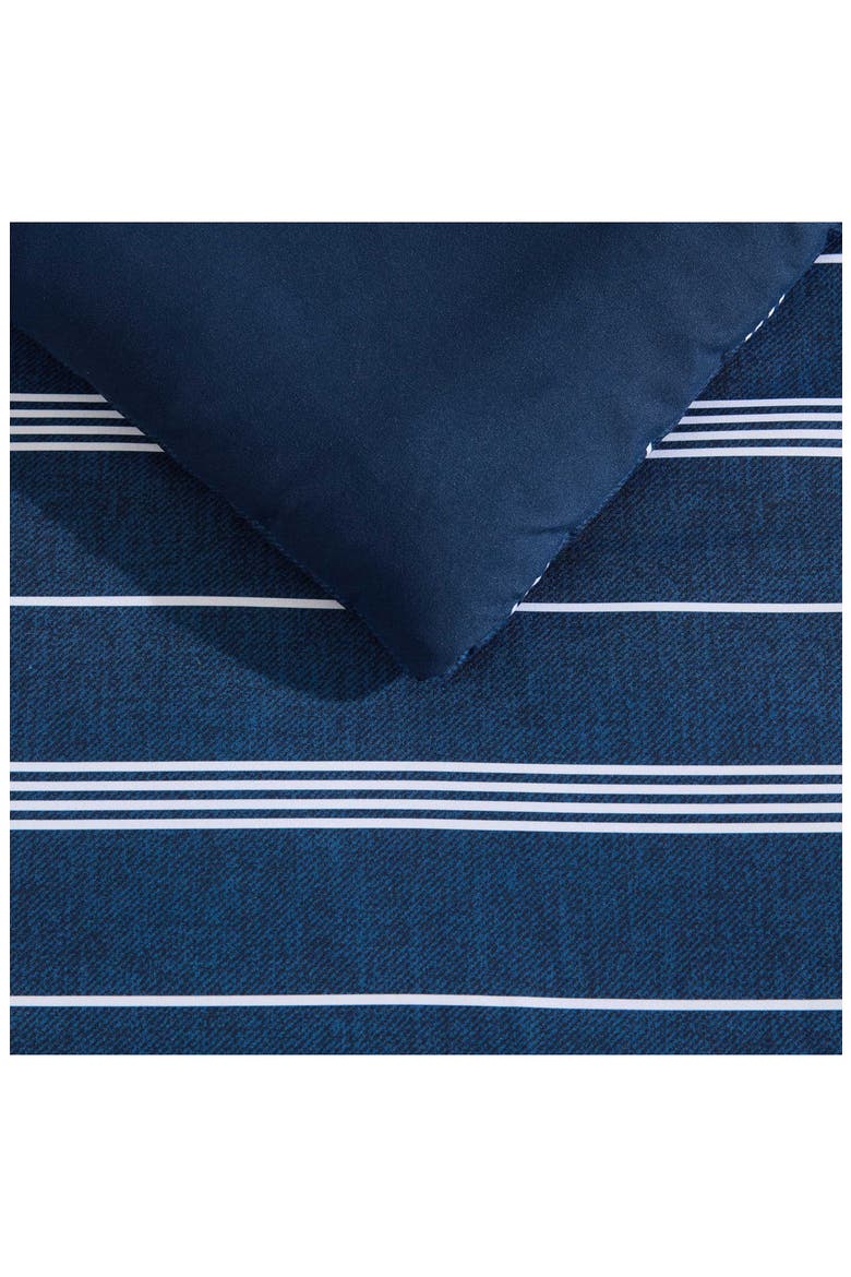 Mariners Line Microfiber Comforter Set, Alternate, color, DARK BLUE