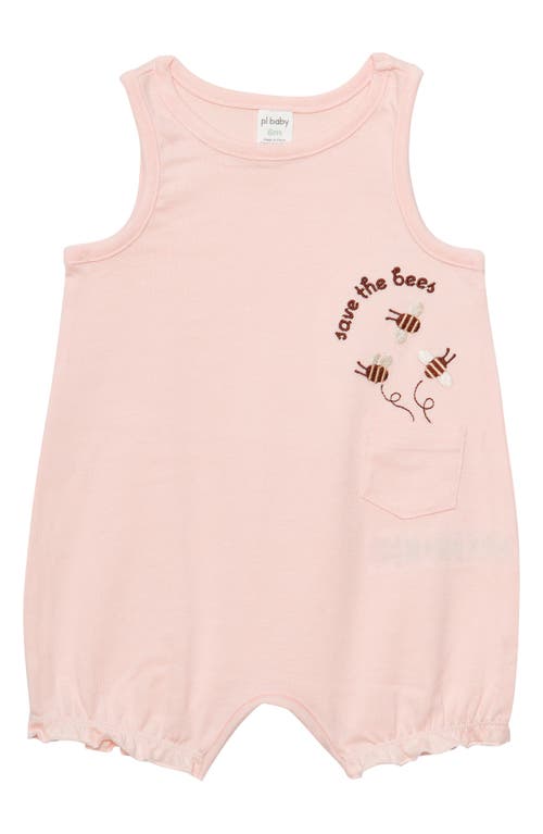 Pl Baby By Petit Lem 3-pack Rompers In Bees