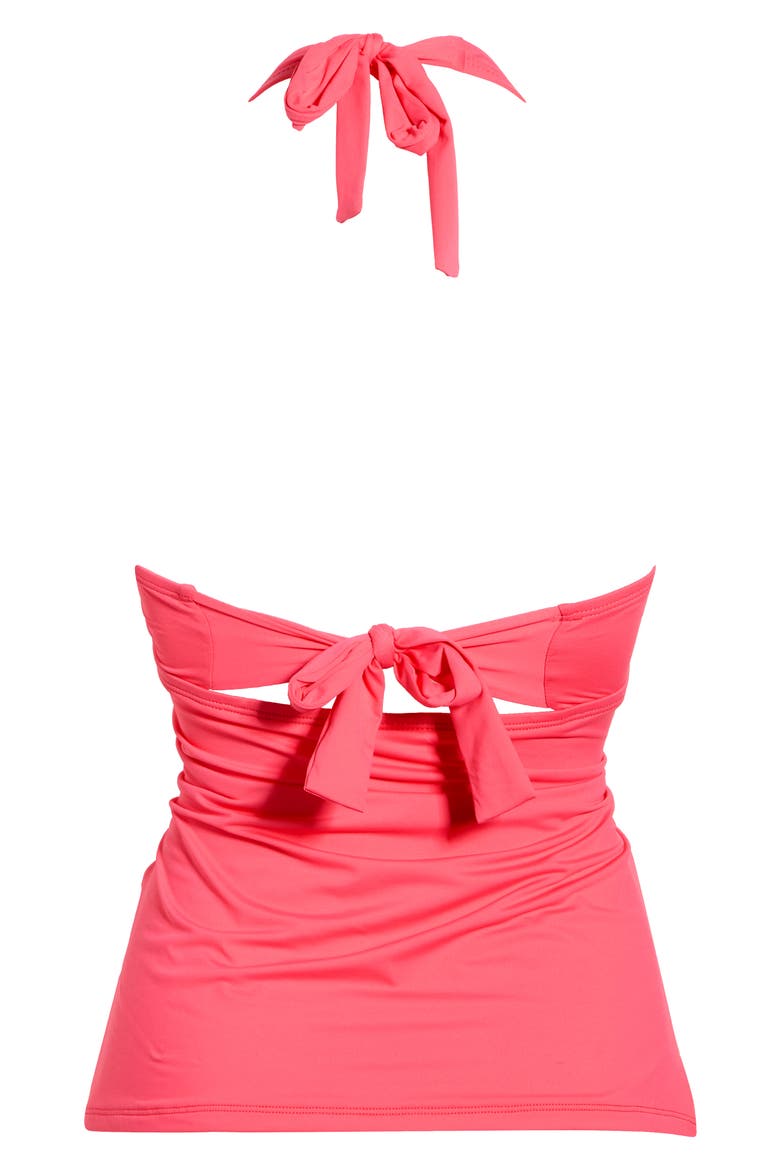 Pearl Halter Neck Underwire Full Coverage Tankini, Alternate, color, CORAL COAST