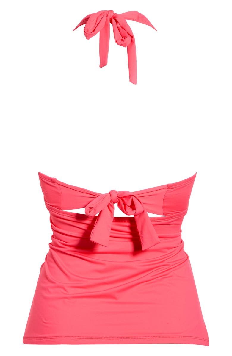 Tommy Bahama Pearl Halter Neck Underwire Full Coverage Tankini, Alternate, color, Coral Coast