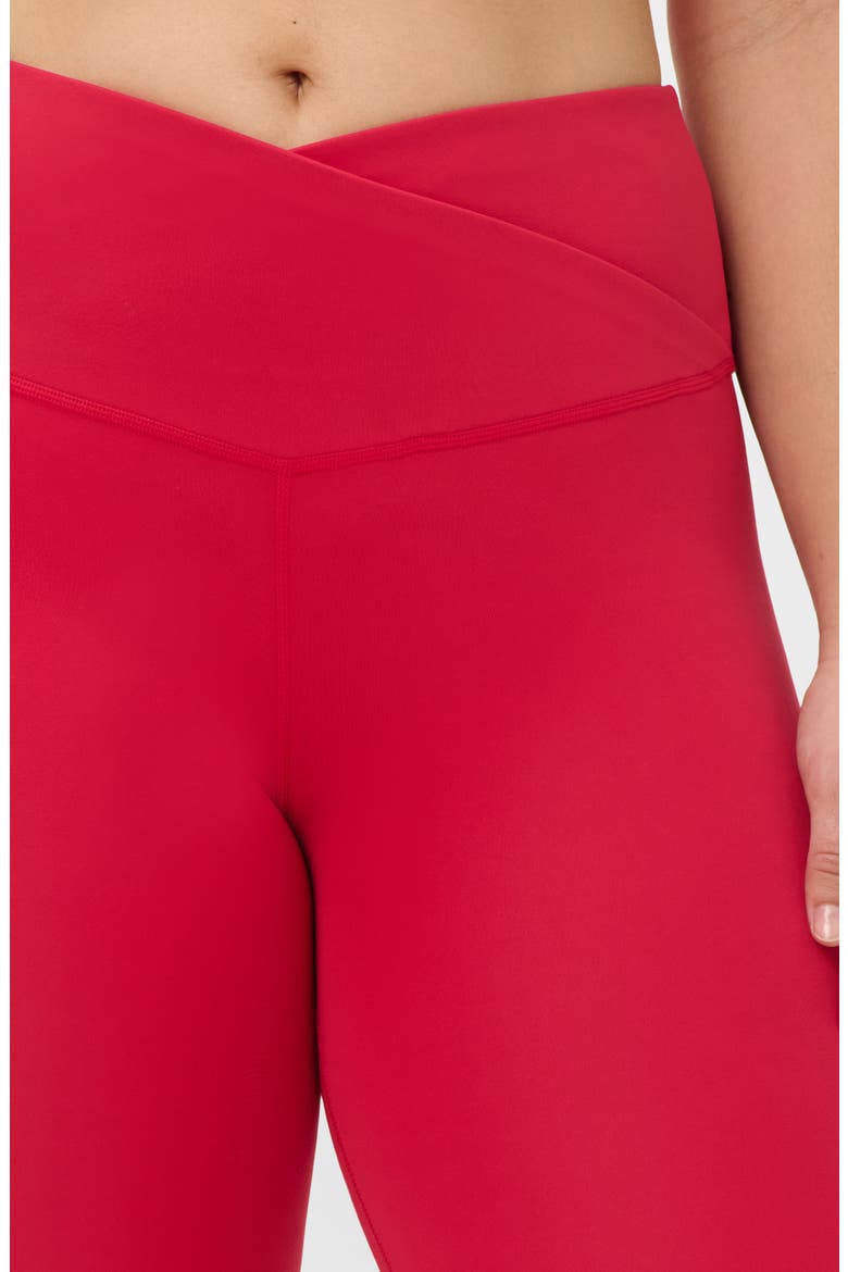 7/8 Wrap Waist Leggings, Alternate, color, CRIMSON RED