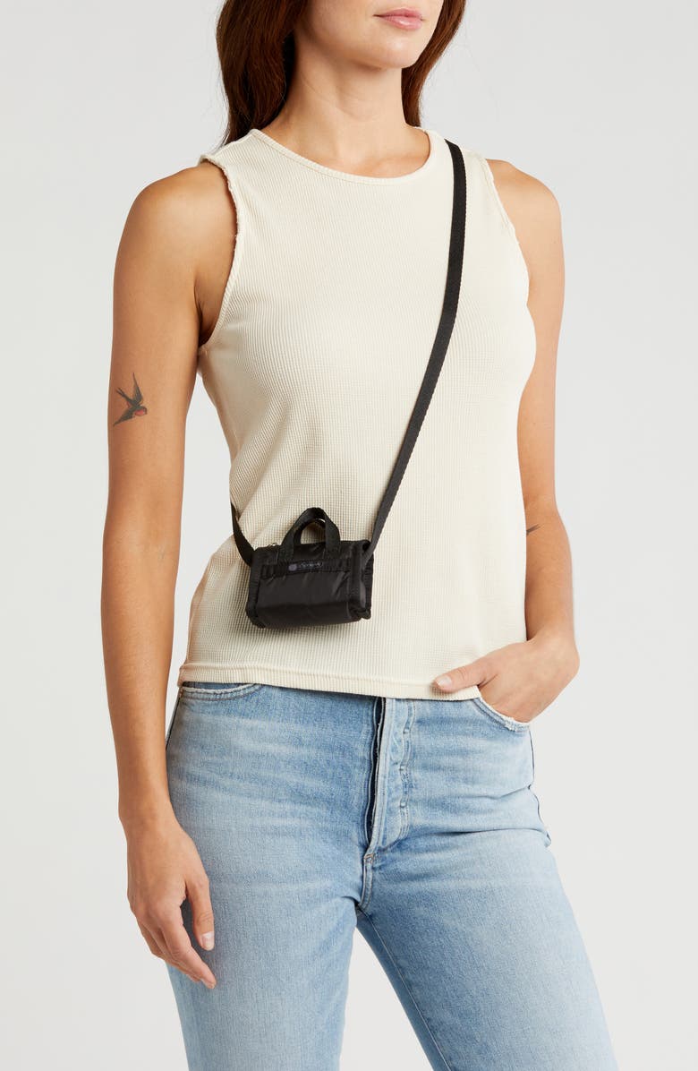 LeSportsac Sheen Micro Bag, Alternate, color, Ultra Black