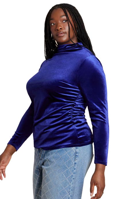 Velvet Mockneck Top (Plus)