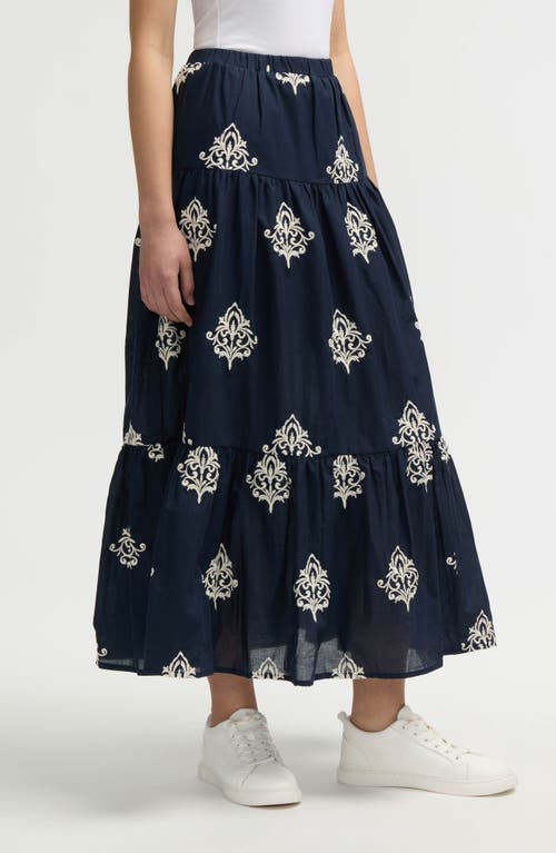 Nvlt Embroidered Tiered Maxi Skirt