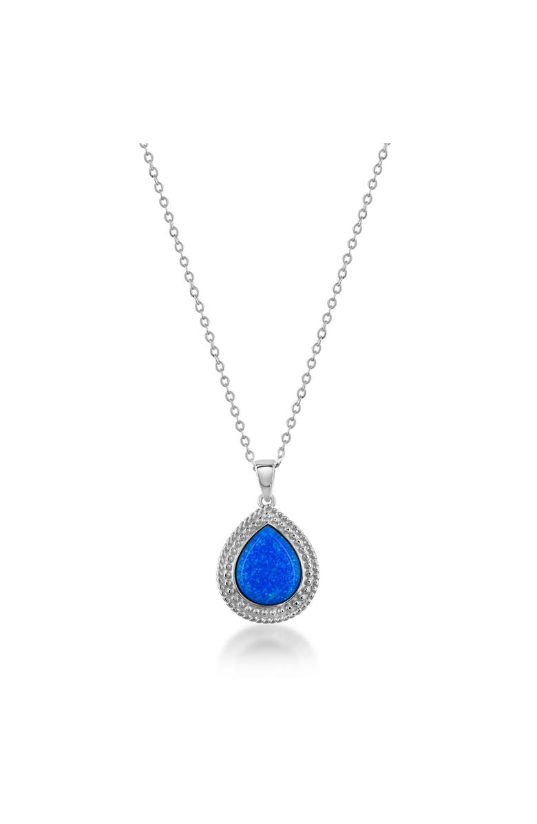 Donatello Gian Sterling Silver Blue Opal Necklace, Main, color, Blue