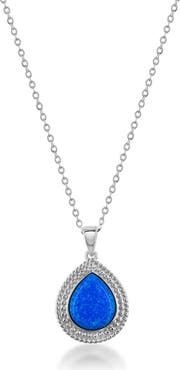 Donatello Gian Sterling Silver Blue Opal Necklace
