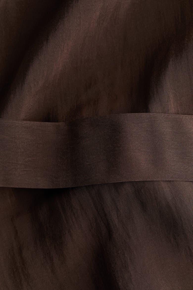 Oversized Tie-belt Blazer, Alternate, color, Dark brown