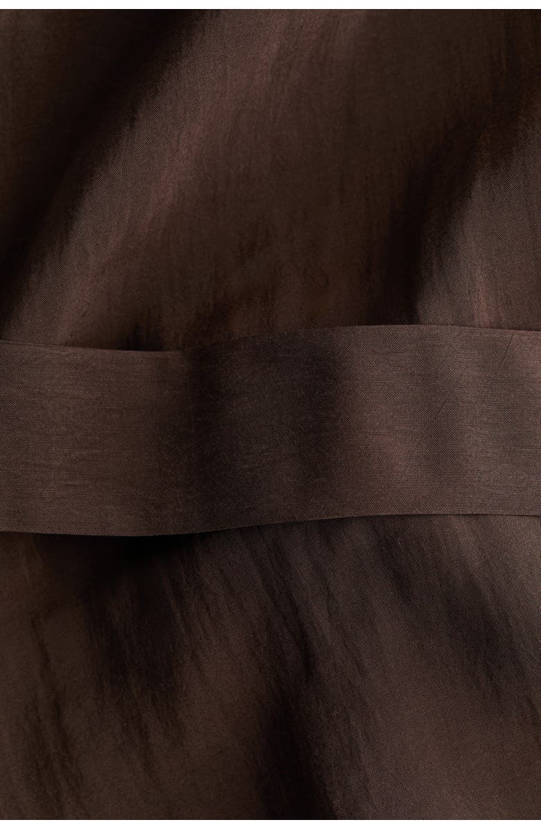 H&M Oversized Tie-belt Blazer, Alternate, color, Dark Brown