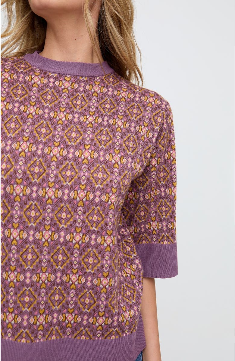 Raffya Daffodil Slouchy Knitted T-Shirt, Alternate, color, Pink