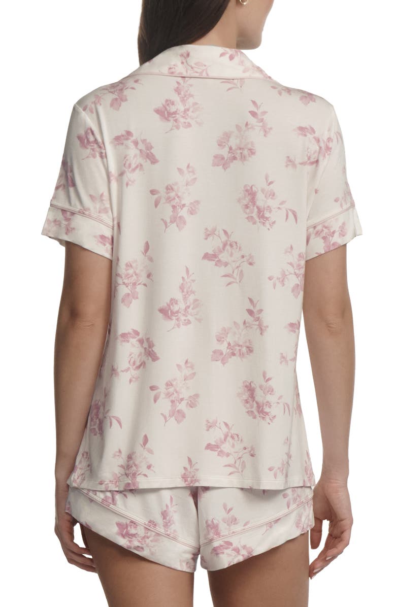 Eberjey Gisele Floral Jersey Short Pajamas, Alternate, color, Rose Garden Cameo /Pale Pink