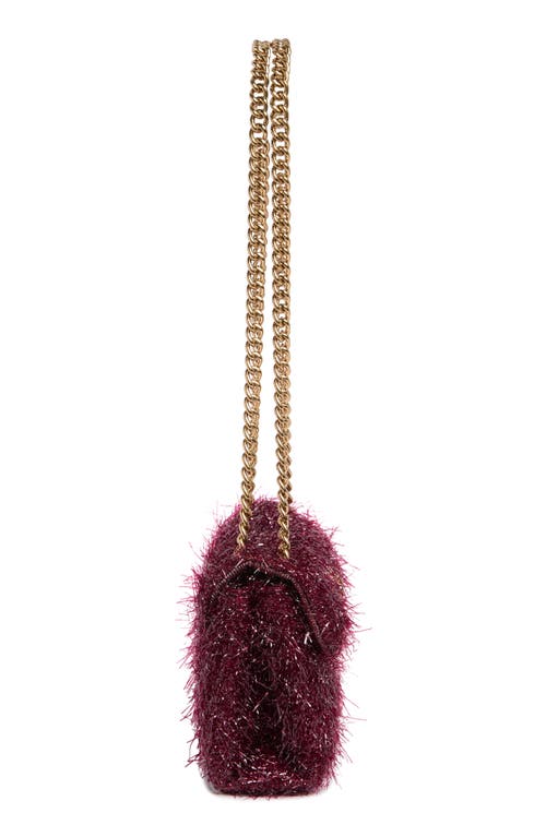 Shop Kurt Geiger London Mini Kensington Tinsel Crossbody Bag In Medium Red