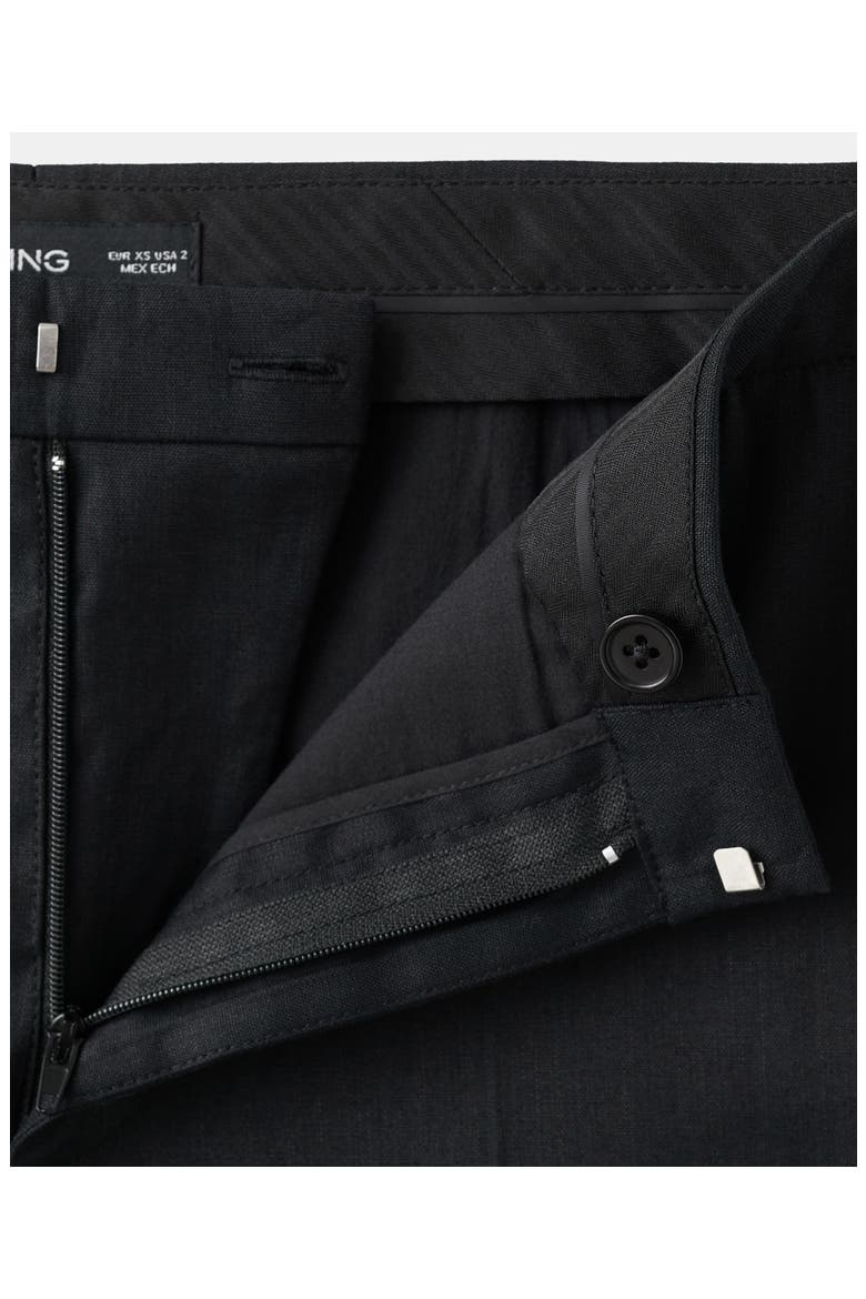 Linen Blend Capri Pants, Alternate, color, BLACK