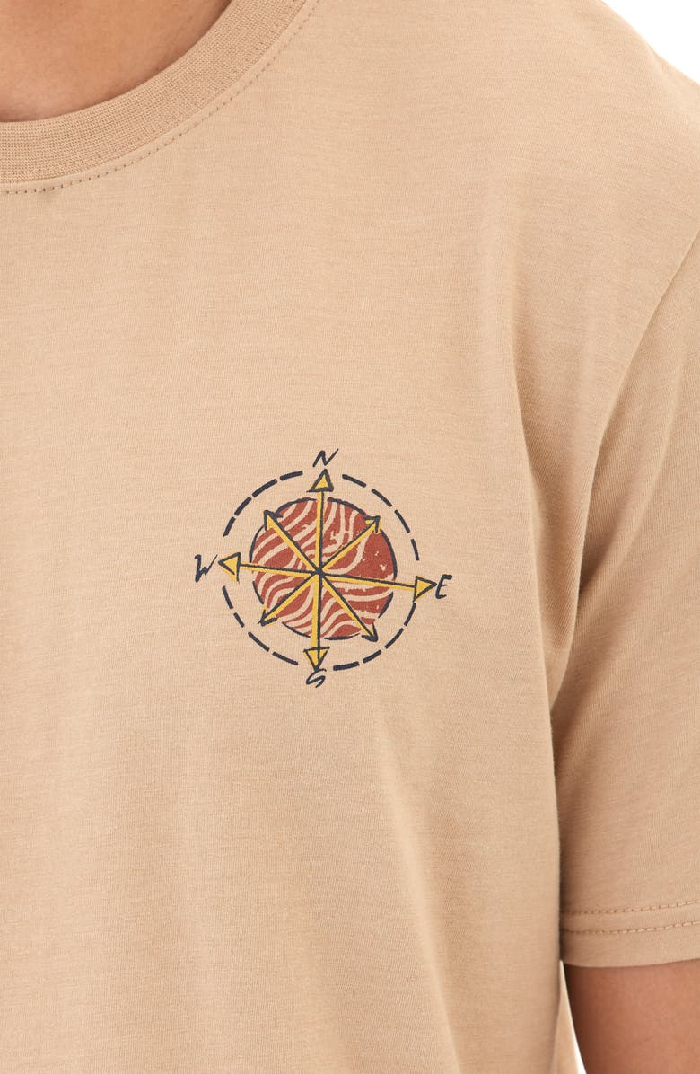 Threads 4 Thought Mountain Crest Soft Wash Cotton Blend Graphic T-Shirt, Alternate, color, Chai