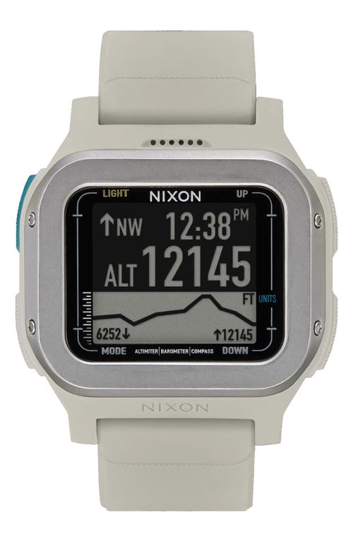 Nixon Regulus Expedition Silicone Strap Digital Chronograph Watch, 47.5mm in Gray at Nordstrom