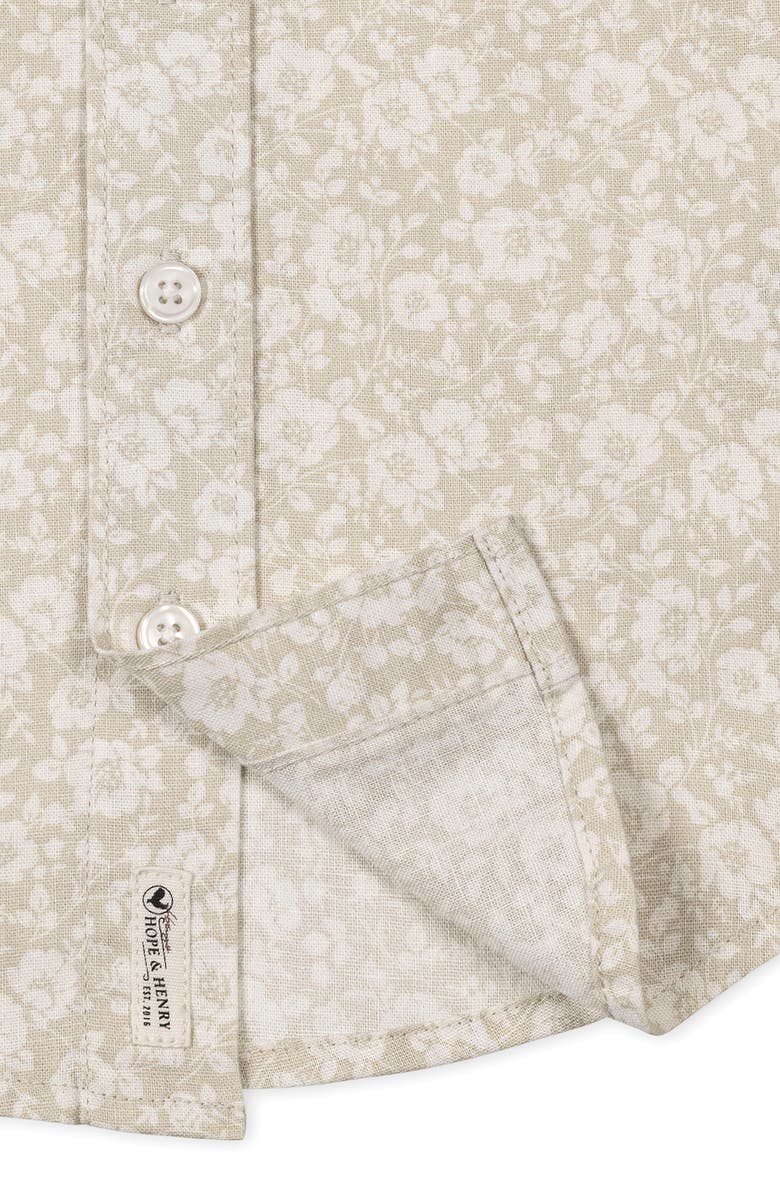 Hope & Henry Kids' Linen Short Sleeve Shirt, Alternate, color, Sandy Floral