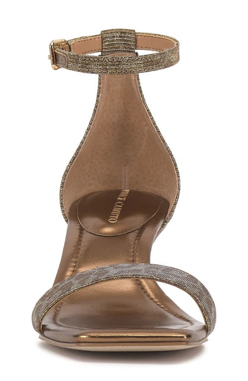 Vince Camuto Vinkely Square Toe Kitten Heel Sandal In Silver