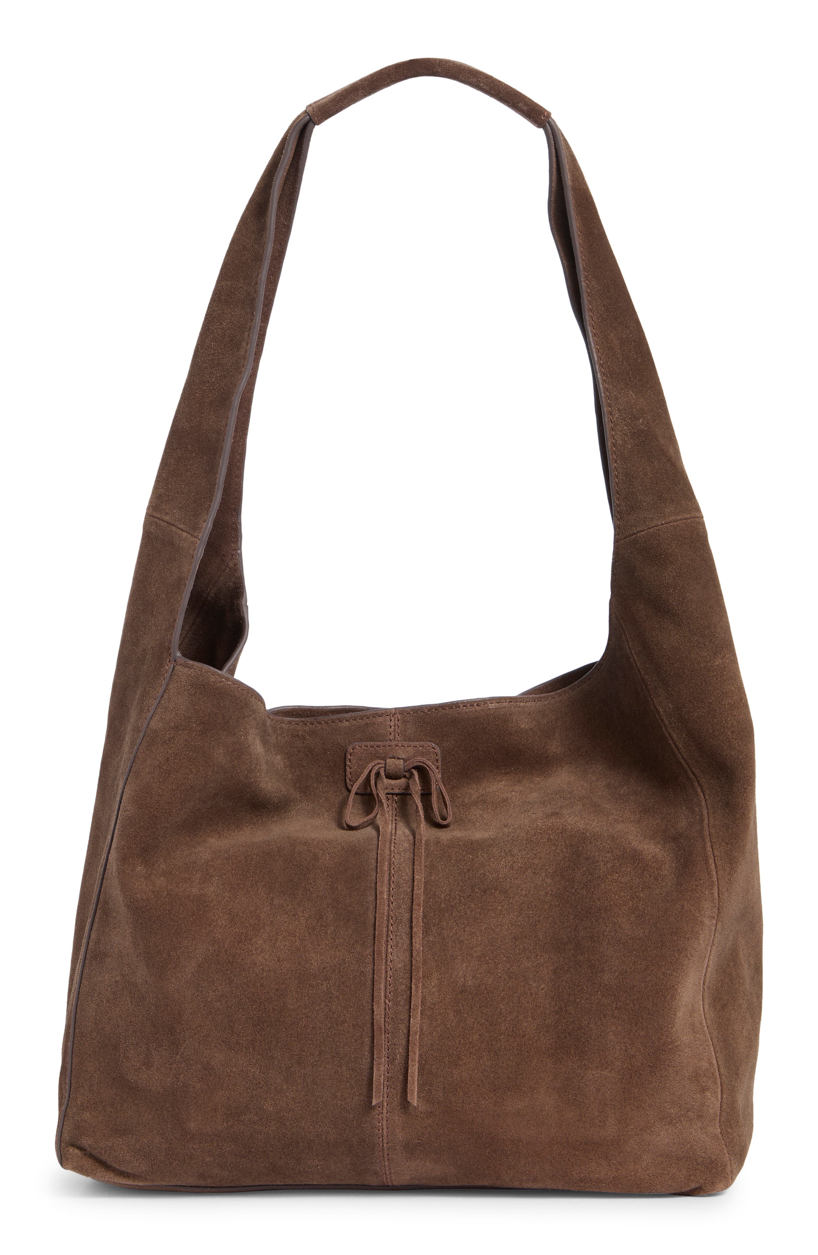 Lucky Brand Clem Leather Hobo Bag, Main, color, Dark Cappucino