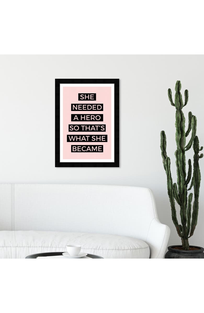 Wynwood Studio My Own Hero Pink Framed Wall Art, Alternate, color,