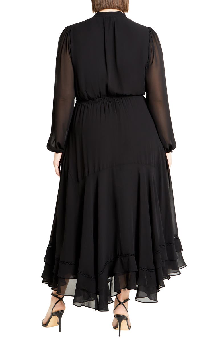 City Chic Yasmin Long Sleeve Maxi Dress, Alternate, color, 