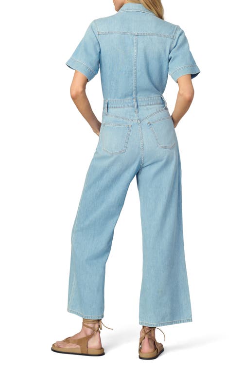 Joe's Jeans Trucker Wide Leg Denim Jumpsuit In Blue