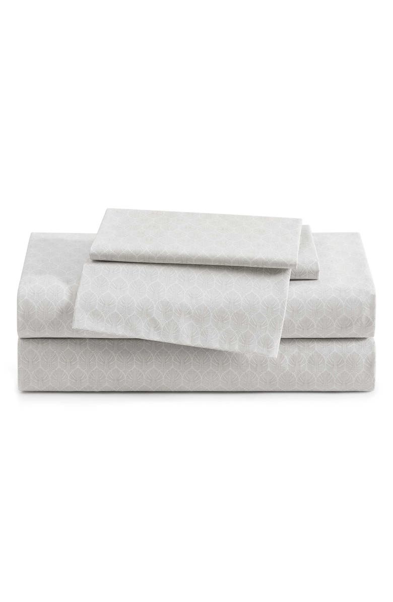 Tommy Bahama Line Palms 200 Thread Count Cotton Percale Sheet Set, Main, color, Grey