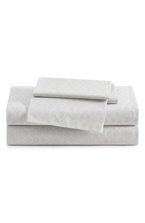 Line Palms 200 Thread Count Cotton Percale Sheet Set