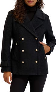 Kensie Bouclé Peacoat