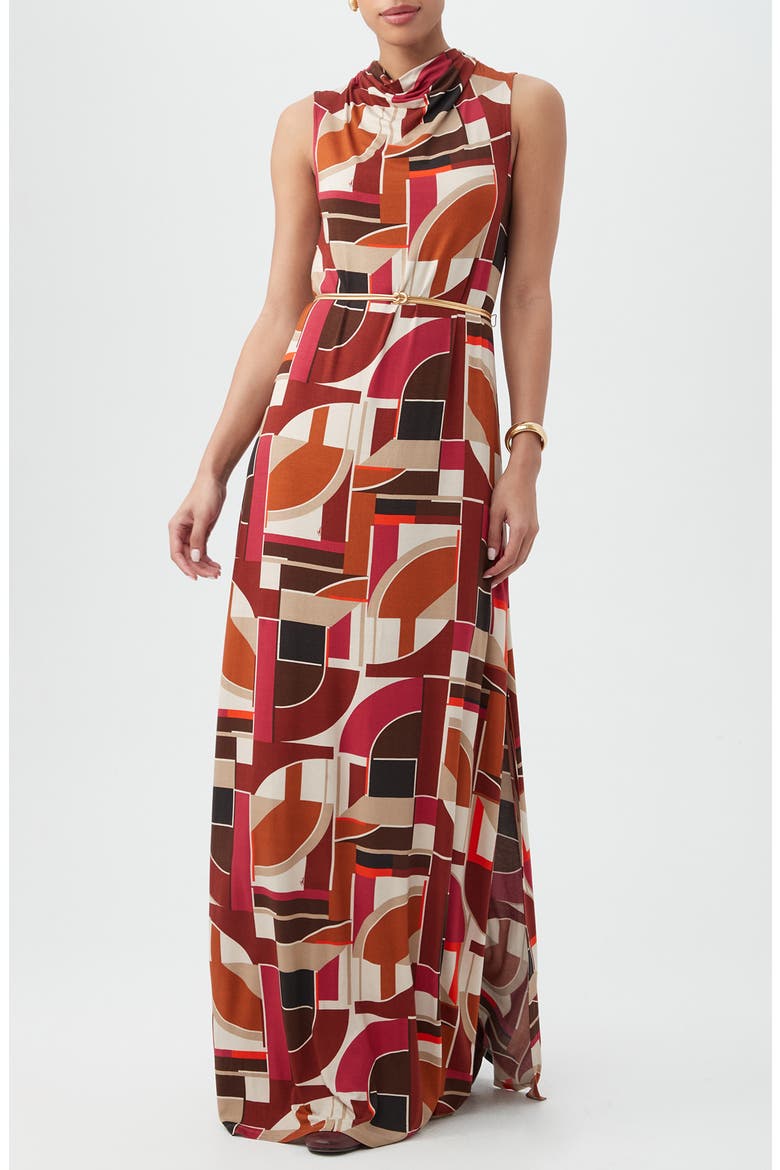 Kia Maxi Dress, Main, color, RED MULTI