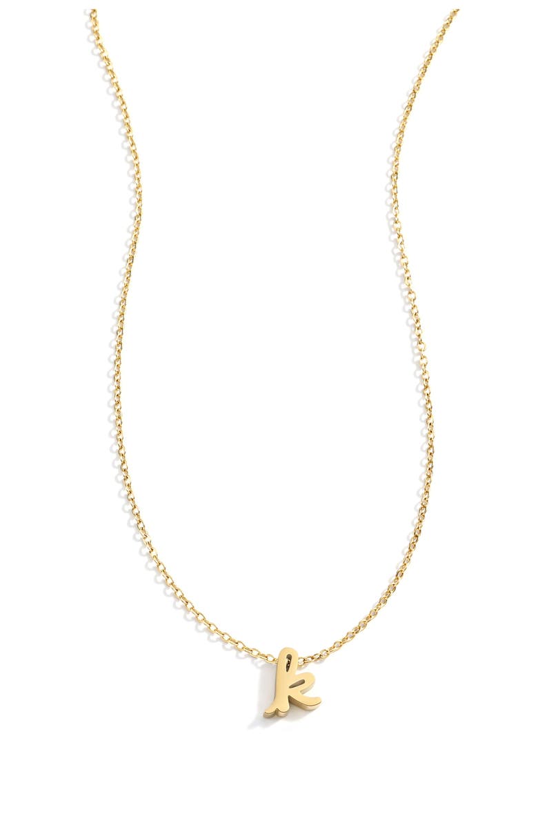 Mint & Lily Tiny Script Initial Necklace, Main, color,