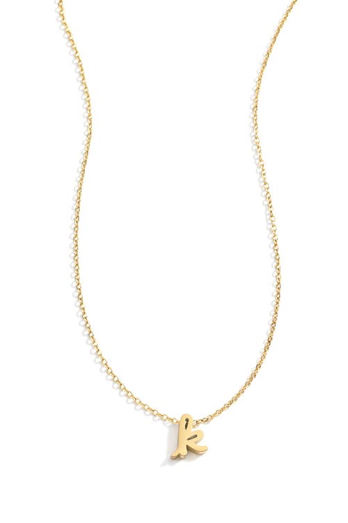 Mint & Lily Tiny Script Initial Necklace In Gold