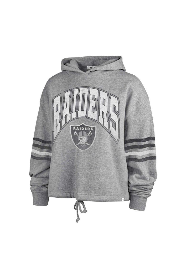 Women's '47 Heather Gray Las Vegas Raiders Upland Bennett Pullover Hoodie, Alternate, color, Heather Gray