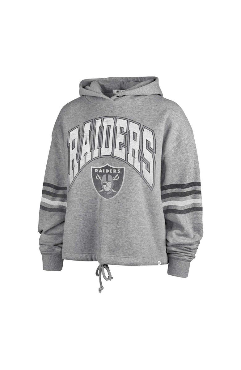 '47 Women's '47 Heather Gray Las Vegas Raiders Upland Bennett Pullover Hoodie, Alternate, color, Heather Gray