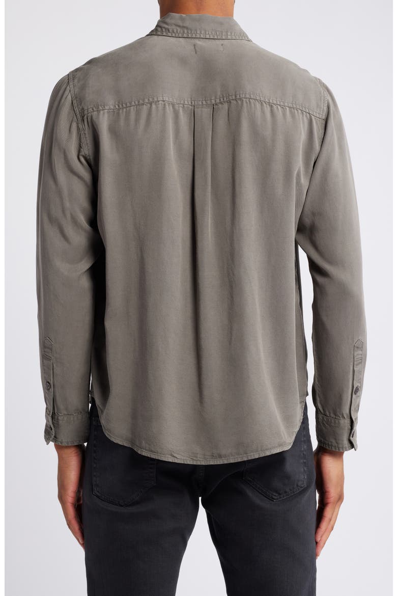 Aiden Solid Lyocell Button-Up Shirt, Alternate, color, LIGHT STERLING