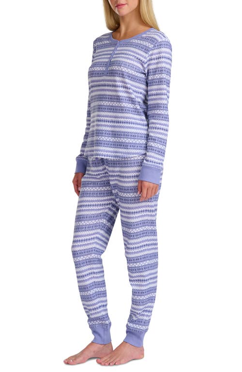 Splendid Cozy Thermal Pajamas In Blue