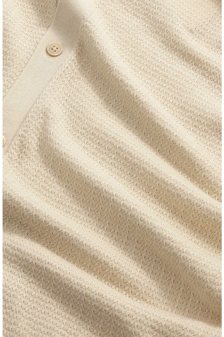 Nalo 60039 Tipped Polo Cardigan, Alternate, color, IVORY
