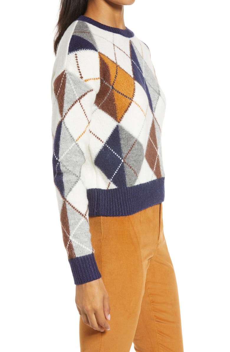 Halogen<sup>®</sup> x Atlantic-Pacific Argyle Sweater, Alternate, color,