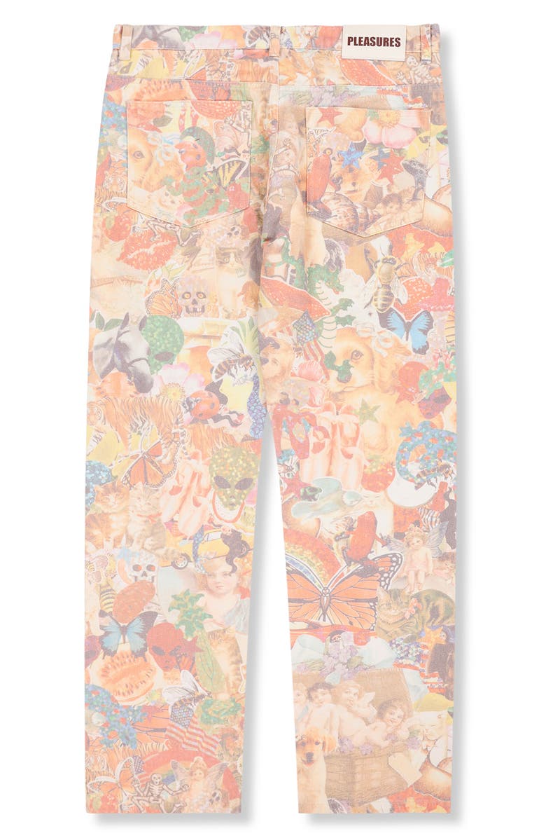 PLEASURES Stickers Straight Leg Jeans, Alternate, color, Multi
