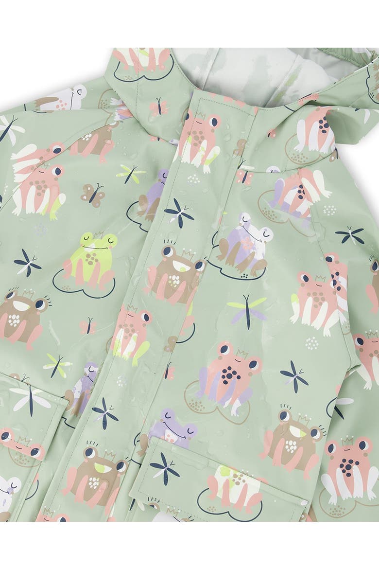 Polyurethane Frog Rain Jacket, Alternate, color, Green with Frog Print