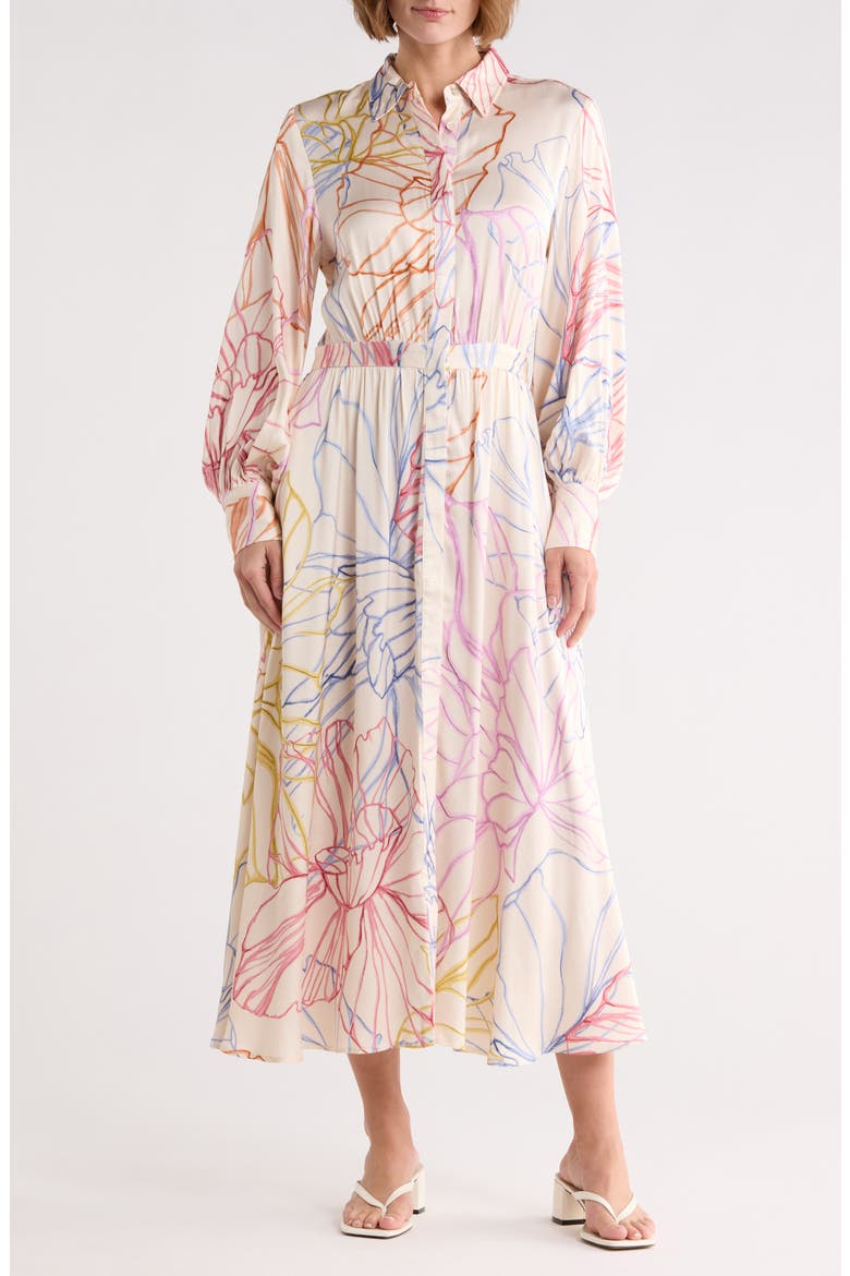 Amanda Long Sleeve Shirtdress, Main, color, PASTEL SKECTH