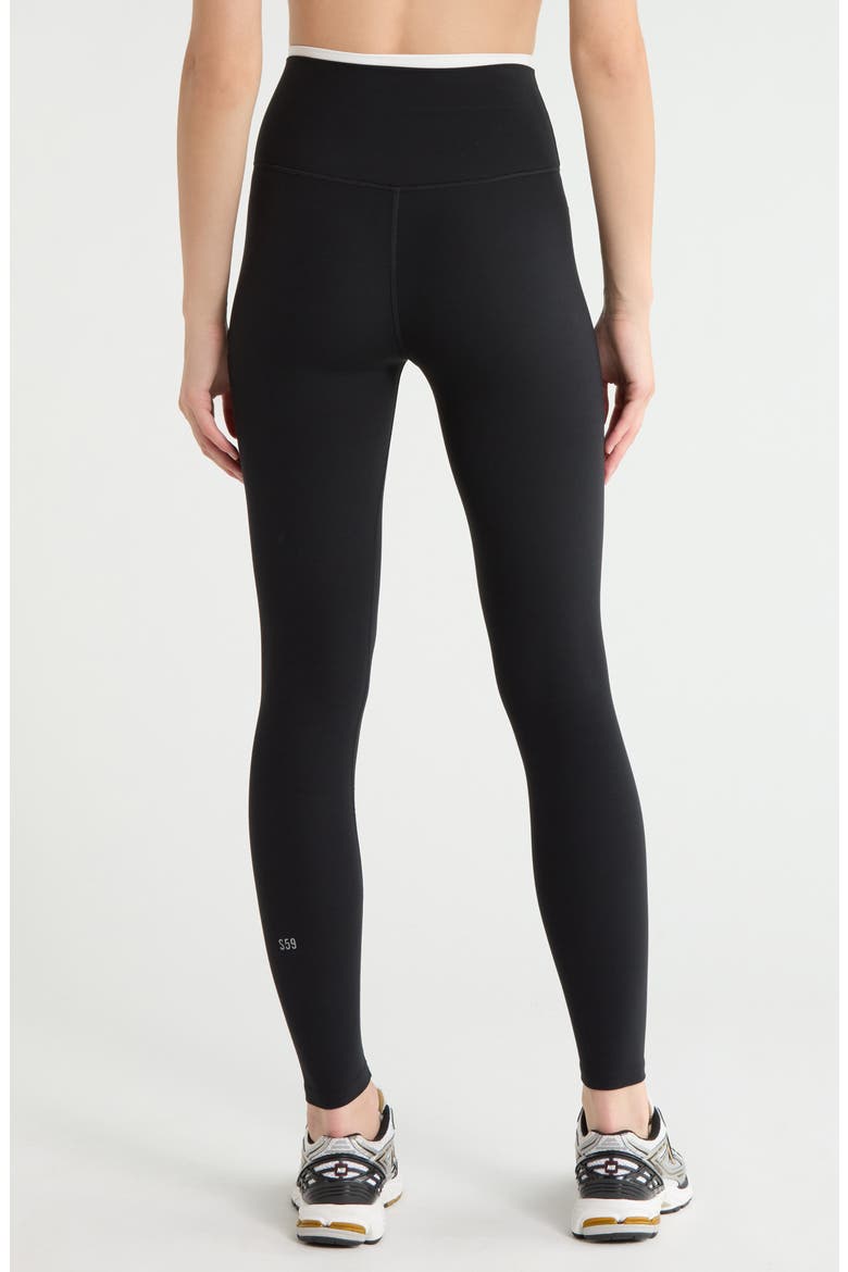 Dual High Waist Airweight 7/8 Leggings, Alternate, color, BLACK/ WHITE