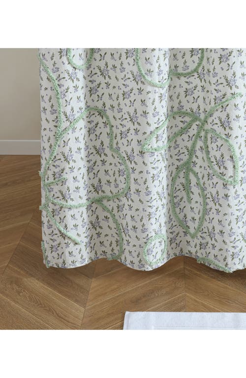 Peri Home Blueberry Chenille Shower Curtain In Green