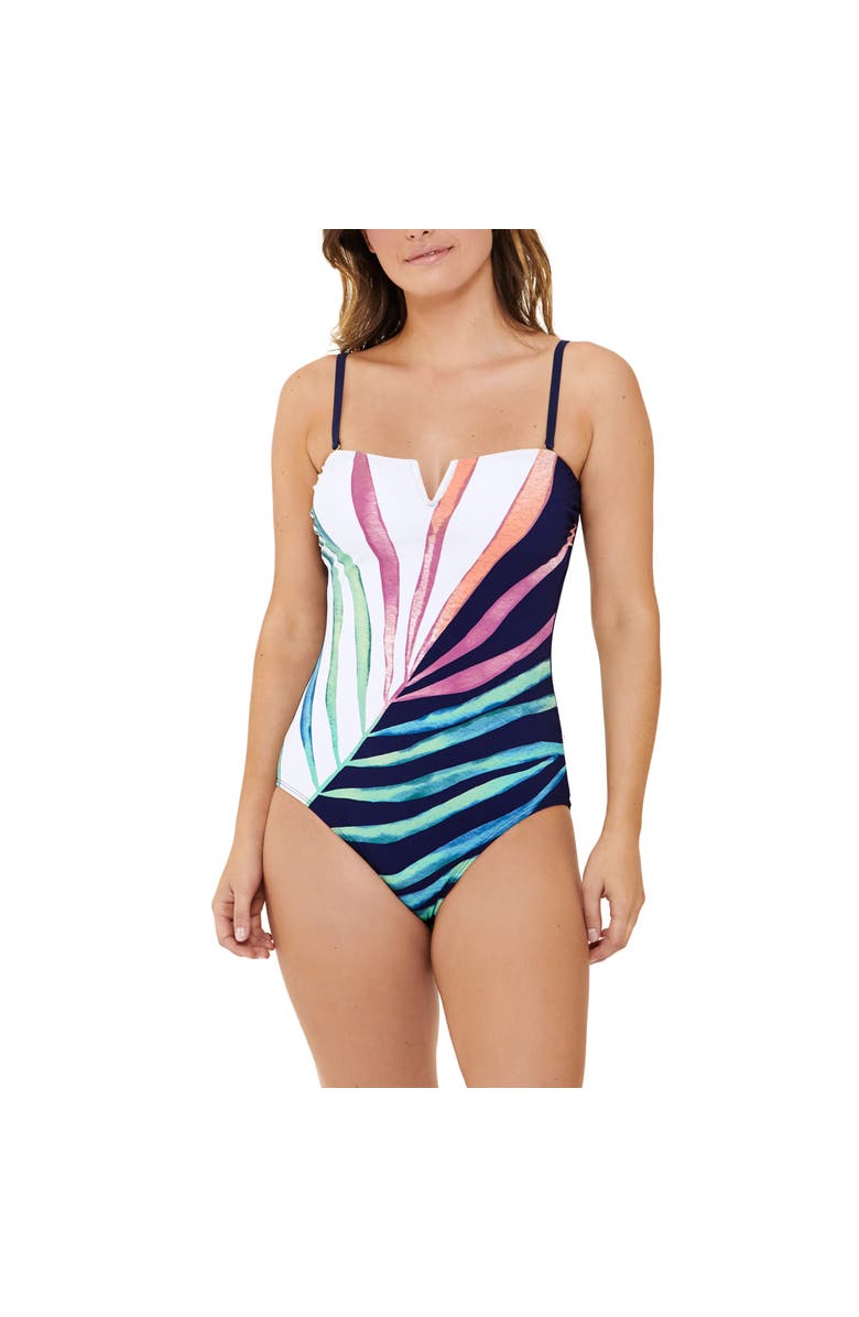 Christina Elevated Palm Bandeau One Piece, Main, color, 