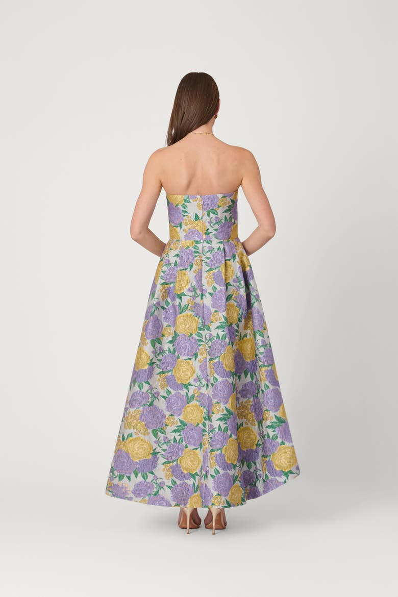 Midnight Petunia Jacquard Carlisle Dress, Alternate, color, Lavender Multi