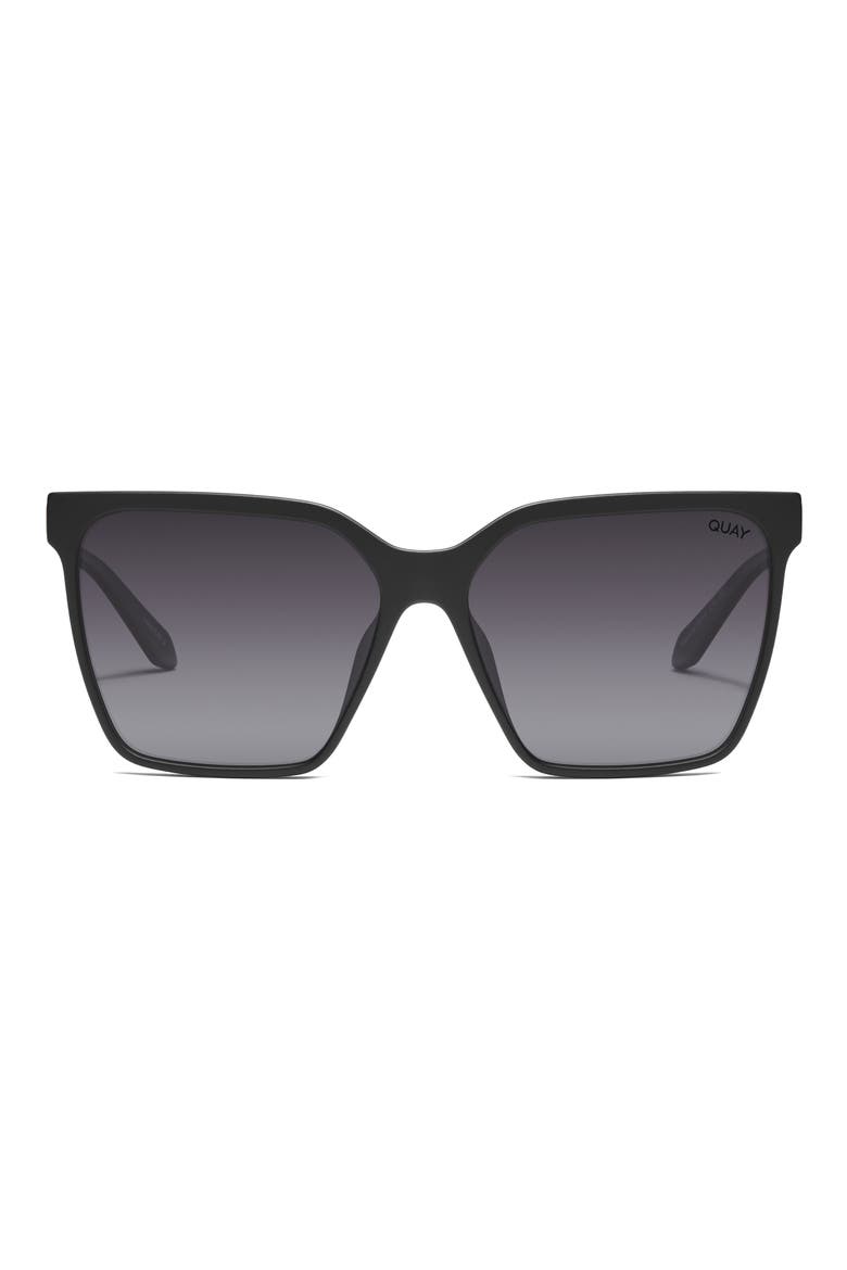 Level Up Remixed 61mm Gradient Polarized Square Sunglasses, Main, color, MTBLK SMKPOL