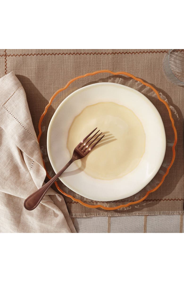 Zsa Zsa Zsu Leiria Cake Plate Stoneware 9 In Set Of 4, Alternate, color, Cream