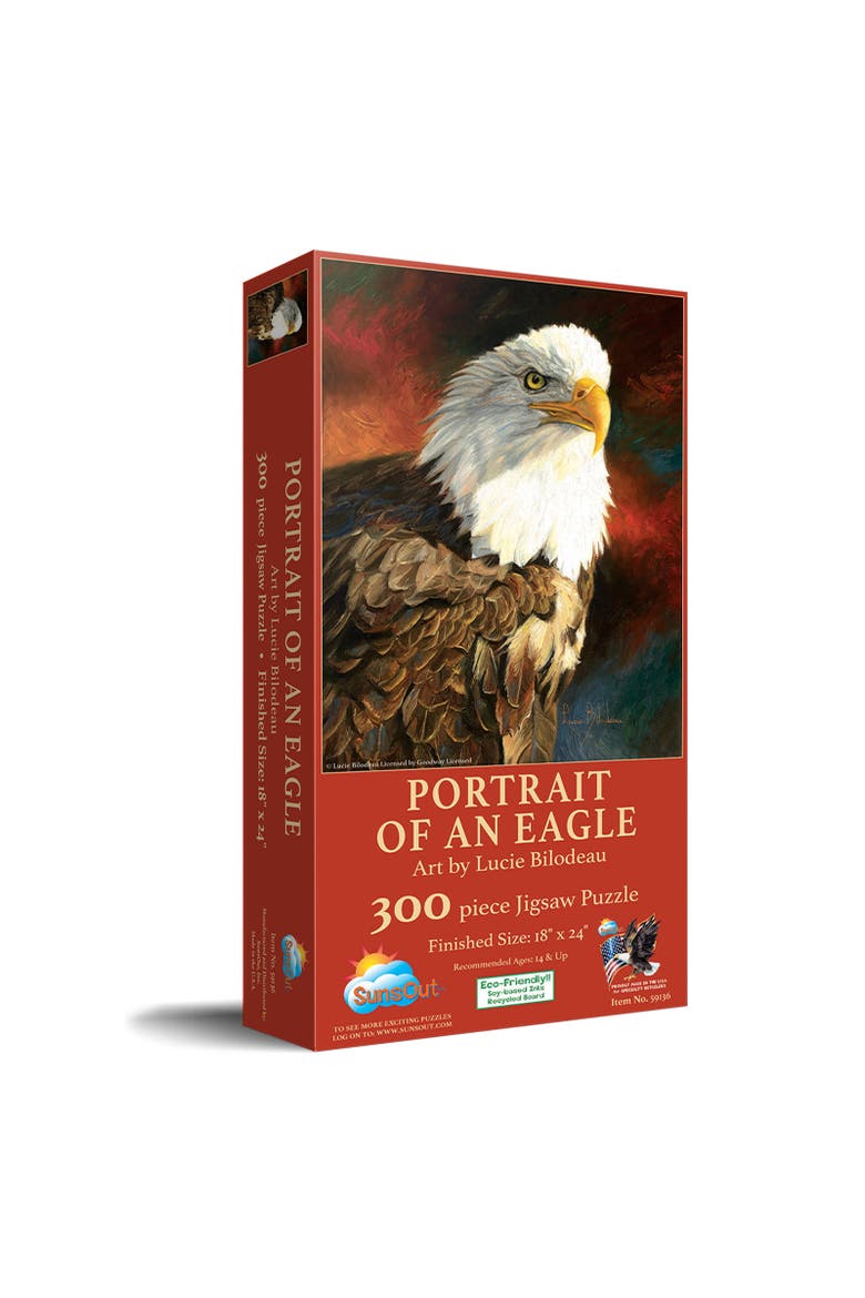 Portrait of an Eagle 300 piece Jigsaw Puzzle for Adults, Main, color, Multicolor