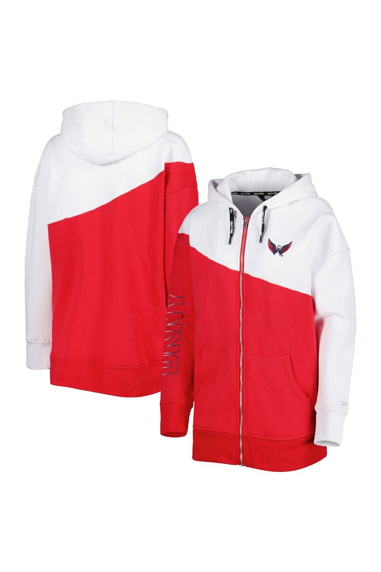 Women's DKNY Sport Red/White Washington Capitals Gina Full-Zip Hoodie, Main, color, Red