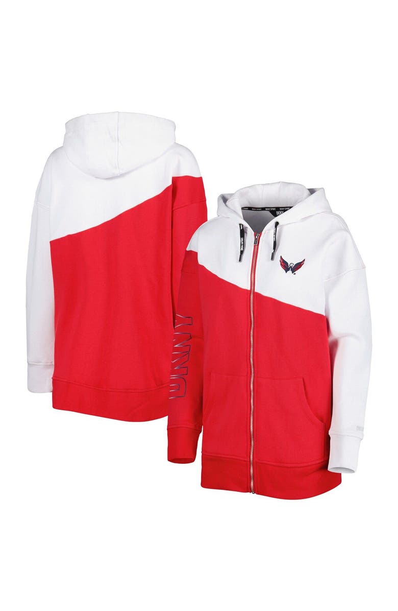 DKNY SPORT Women's DKNY Sport Red/White Washington Capitals Gina Full-Zip Hoodie, Main, color, Red
